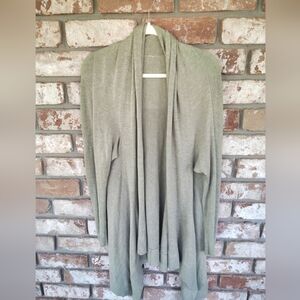 Lululemon Women's Light Green Cashlu Open Front Wrap Sweater Cardigan Sz M/L